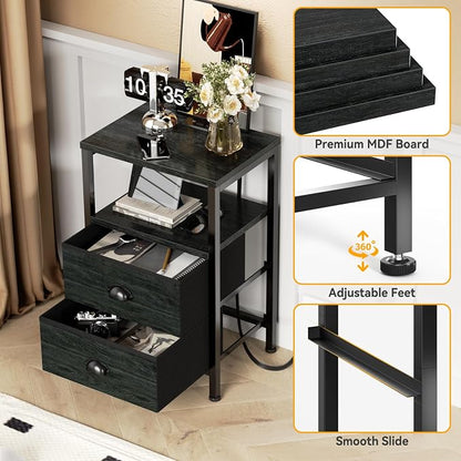 Furologee Nightstands Set of 2, End Tables - Image 6