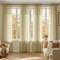 MIULEE Gold Sheer Curtains 72 Inches Long 4 Panels 42 x 72 Inches | Light by MIULEE