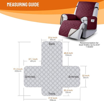 VANSOFY 100% Waterproof Recliner Chair Covers, Recliner Cover Non-Slip Dog - Image 2