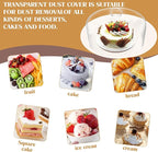 11 Inch Glass Cake Dome Cover, Upgraded Thickened Clear Cake Cover Lid for Cake Stand, Round Cloche Glass Dome for Dessert Plates Display and Protection
