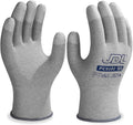 JDL ESD Work Gloves, Anti-Static Gloves for PC Building, Computer Installation & Repair, High Resistance Carbon Fiber Gloves, 12 pairs, Small