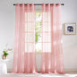 NICETOWN Baby Pink Sheer Curtains 96 Inches Long, Grommet Airy & Lightweight by NICETOWN
