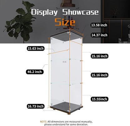 Beauty4U One-Door Glass Display Cabinet, Collection Display, Quick Installation - Image 2