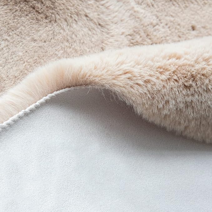 ORINOVA Light Brown Beige Plush Shag Area Rugs 8x10 Rugs - Image 3