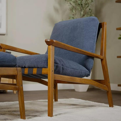 Grain Wood Furniture Solid Wood Mid Century Lounge Chair - Image 4