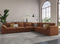EASE MOOSE Oversized L Shape Sectional Couch, Extra Large Deep seat Brown by EASEMOOSE