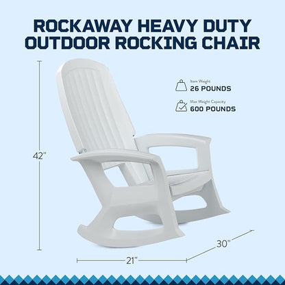 Semco Plastics Rockaway Heavy Duty All Weather Outdoor Rocking Chair - Image 3