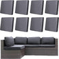 8Pcs Outdoor Cushion Covers, Elastic Patio Cushion Covers | Washable, by dreahoteztil