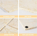 Koville Natural Marble Cutting Board for Kitchen Pastry Bread, 12" x 8" Genuine Marble Cheese Board Stone Tray for Counter, Stone Cutting Boards Bathroom Perfume Jewelry Tray for Decor(Yellow)
