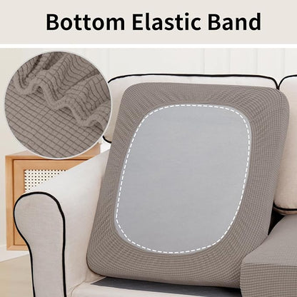 Easy-Going Stretch 2 Pieces Loveseat Couch Cushion Cover - Image 4