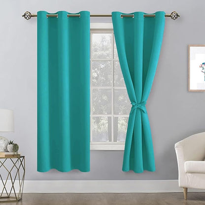 Blackout Curtains for Bedroom, Peacock Teal, 42 x 63 Inch, 2 Panels | Thermal - Image 8