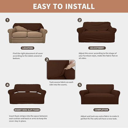 Easy-Going 100% Waterproof Couch Cover, 3 Cushion Couch Slipcover - Image 5