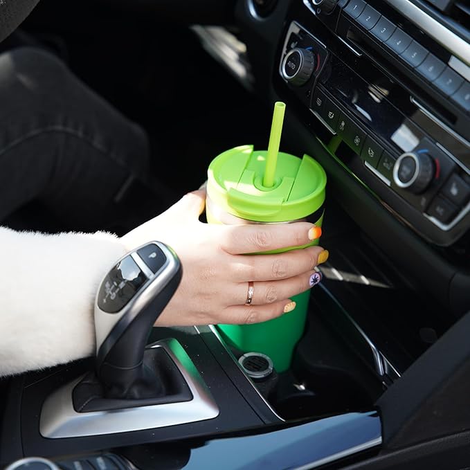 BJPKPK 30oz Stainless Steel Insulated Tumbler With lid And Straw Travel Coffee Thermal Tumblers Cup For Women And Men,Modern Blue
