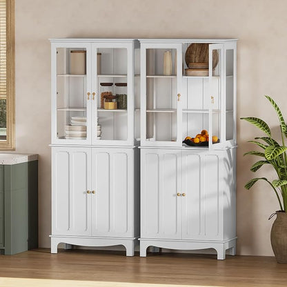 ARTPOWER 72" Freestanding Kitchen Pantry Storage Sideboard, Classical Tall - Image 7