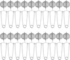 Snap Ball Tea Strainer, Voittozege 20 Pcs Premium Stainless Steel Tea Infuser with Handle Tea Infuser Filter with Tong Pincer Steeper Reusable for Loose Leaf Tea, Spices, Seasonings