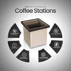 Rattleware Stainless Steel Knock Box | Heavy-Duty Espresso Grounds Container, Welded Bar, Durable and Efficient for Baristas - Quality Coffee Preparation (6"x5.5"x6")