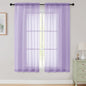 Sheer Lavender Curtains for Bedroom Living Room 63 Inch Length 2 Panels by WelvetBLK