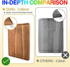 2 Pcs Acacia Wood Serving Tray, Rectangular Wooden Serving Platters Charcuterie Board, Large Wood Kitchen Display Tray for Food, Cookie, Dessert, Fruit, Snack, Vegetable, 16.6" x 12.6" x 0.6"