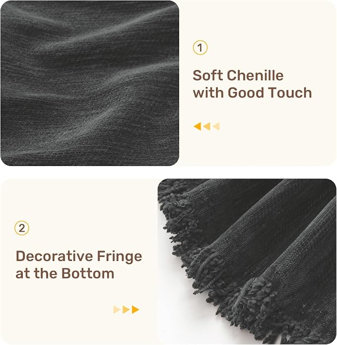 2 Pieces Sectional Couch Covers L Shaped Cover XL Charcoal Gray | Thick - Image 7