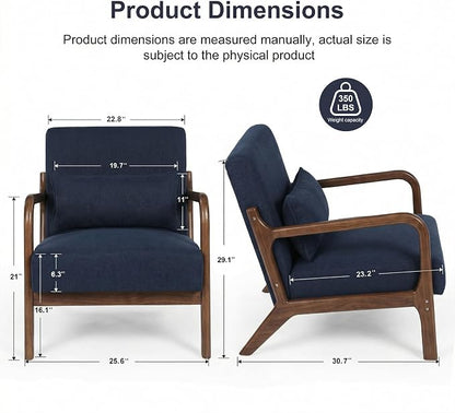 Mid Century Accent Chair, Comfy Arm Chair - Image 2