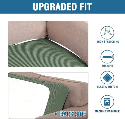 H.VERSAILTEX Super Stretch Individual Seat Cushion Covers Sofa Covers Couch - Image 6