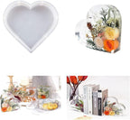Resin Silicone Molds Large Heart Hexagon Resin Molds Deep Epoxy Resin Mold for Flowers Preservation Resin Art Resin Casting DIY (A-Heart)