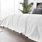 BEDELITE 3D Ribbed Jacquard White King Size Blankets by BEDELITE