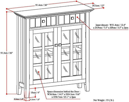 SIMPLIHOME Acadian Storage Cabinet - Image 3