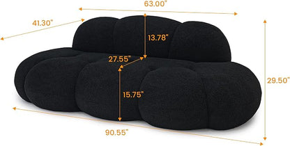 JACH Boneless Cloud Couches for Living Room Apartment, Modern Comfy Upholstered - Image 2
