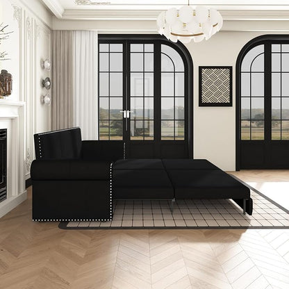 3 in 1 Convertible Sleeper Sofa Bed, 93.7" King Size Sofa Sleeper - Image 6