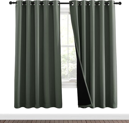 NICETOWN 100% Blackout Window Curtain Panels, Full Light Blocking Drapes - Image 2