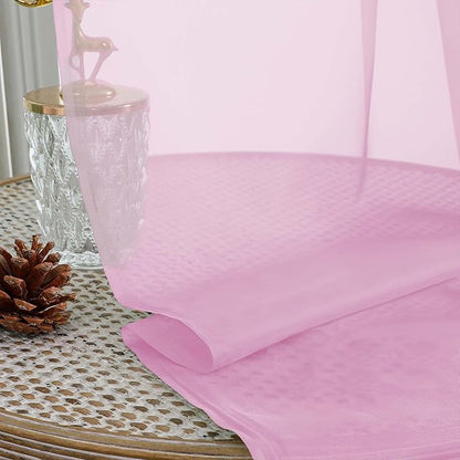 Sheer Pink Curtains 108 Inches Long - Image 6