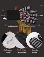 WEEDABEST Hot BBQ Gloves Heat Resistant Kitchen Oven Mitts Professional Long Heat Resistant Cooking Gloves for Grill,Grilling,Smoker,Barbeque,13.5 inch-Black