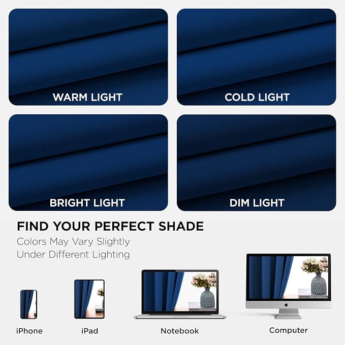 Joydeco Blackout Curtains 95 Inch Length 2 Panels Set, Thermal Insulated Long - Image 6