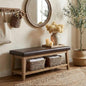 HUIMO Entryway Shoe Bench with Cushion, End of Bed Bench, Upholstered Bench by Zihanhome