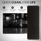 Rattleware Premium Black Espresso Tamping Mat 8.75" x 3" – Dense and Durable Non Slip Rubber – Heat Resistant Countertop Protection – Barista Coffee Station Essentials
