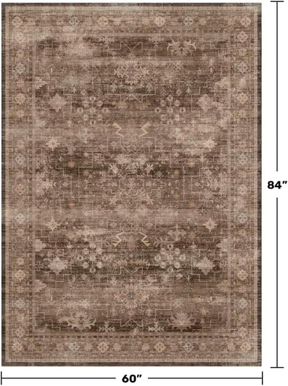 Boho Taupe Brown 5x7 Living Room Rug - Image 2