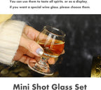 1.75oz Mini Shot Glass Set of 6 - Clear, Super Cute, Perfect for Tasting Brandy - Glass Snifters