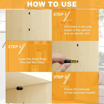 58 Pcs Shelf Pegs Pins, 5mm 1/4 Inch Dual Diameter Metal Shelf Support Pegs - Image 5
