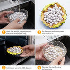 Tessco Pie Weights for Blind Baking, 3.2 lb Ceramic Pie Weights Beads to The Rim Crust Reusable Ceramic Stoneware with Plastic Container(White)
