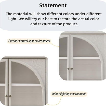 52" Tall Display Cabinet with Glass Doors, Glass Display Case Storage Cabinets - Image 9