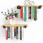 NANATI 2 Set of Floating Bookshelf, Pine Wood Invisible Bookshelf, Hanging by Unknown