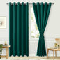 Blackout Curtains for Bedroom, 60 x 84 Inches Long, Hunter Green | Thermal by Hiasan