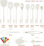 18 Pcs Cooking Utensils Set, Kitchen Utensils Set with Utensil Holder, 446°F Heat Resistant Silicone Spatula Set, Kitchen Gadgets Tools Set for Nonstick Cookware BPA FREE