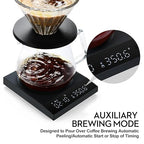 Rechargeable Mini Coffee Scale with Timer,FSJCOFFEE Espresso Scale Metal Body 2kg/0.1g Precision Coffee Scale, for Pour-Over Coffee,Portable Digital Kitchen Scale, Food Scale with Auto Timer (Black)