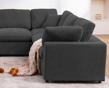 Oversized Modular Sectional Sofa Couch, Large 7 Seater Corner Sofa Modern U - Image 7
