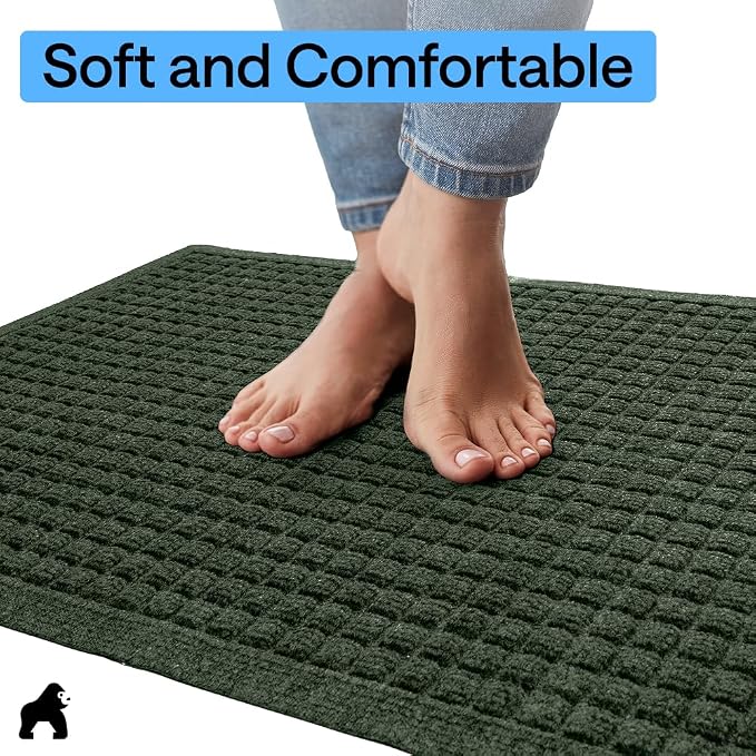 GORILLA GRIP® Ultra Absorbent Front Door Mat Outside Entrance, Traps Dirt and - Image 8