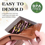 1 Pc Chocolate Bar Mold Deep Large Chocolate Molds Silicone Break Apart Thick Silicone Molds for Candy Bar (10 Snap）