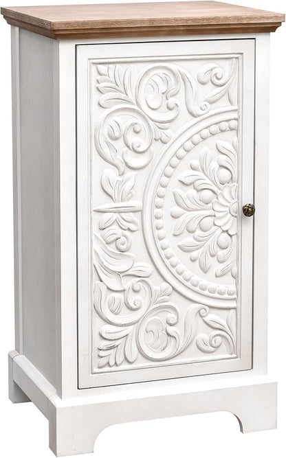 eHemco Ornate Floral Carved End Table by eHemco