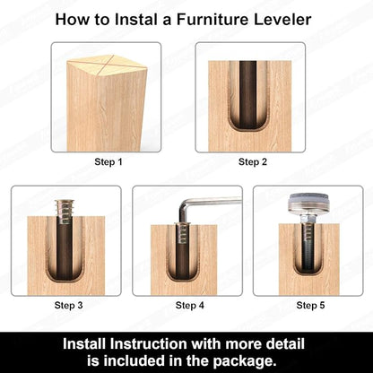 Heavy Duty Furniture Levelers Adjustable Furniture Legs Levelers, Leveling Feet - Image 7